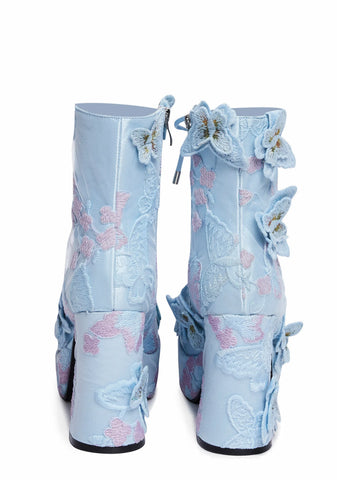 Take Me Away Butterfly Platform Boots