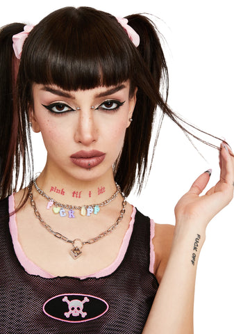 Eff Off Chain Layered Necklace