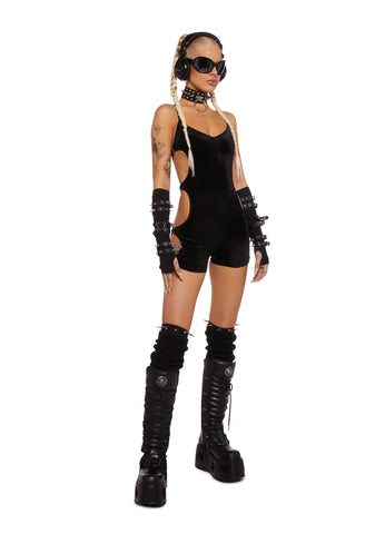 I Bodied That Velour Romper