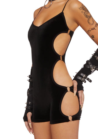 I Bodied That Velour Romper