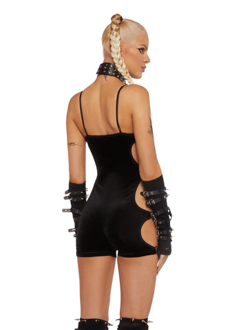 I Bodied That Velour Romper