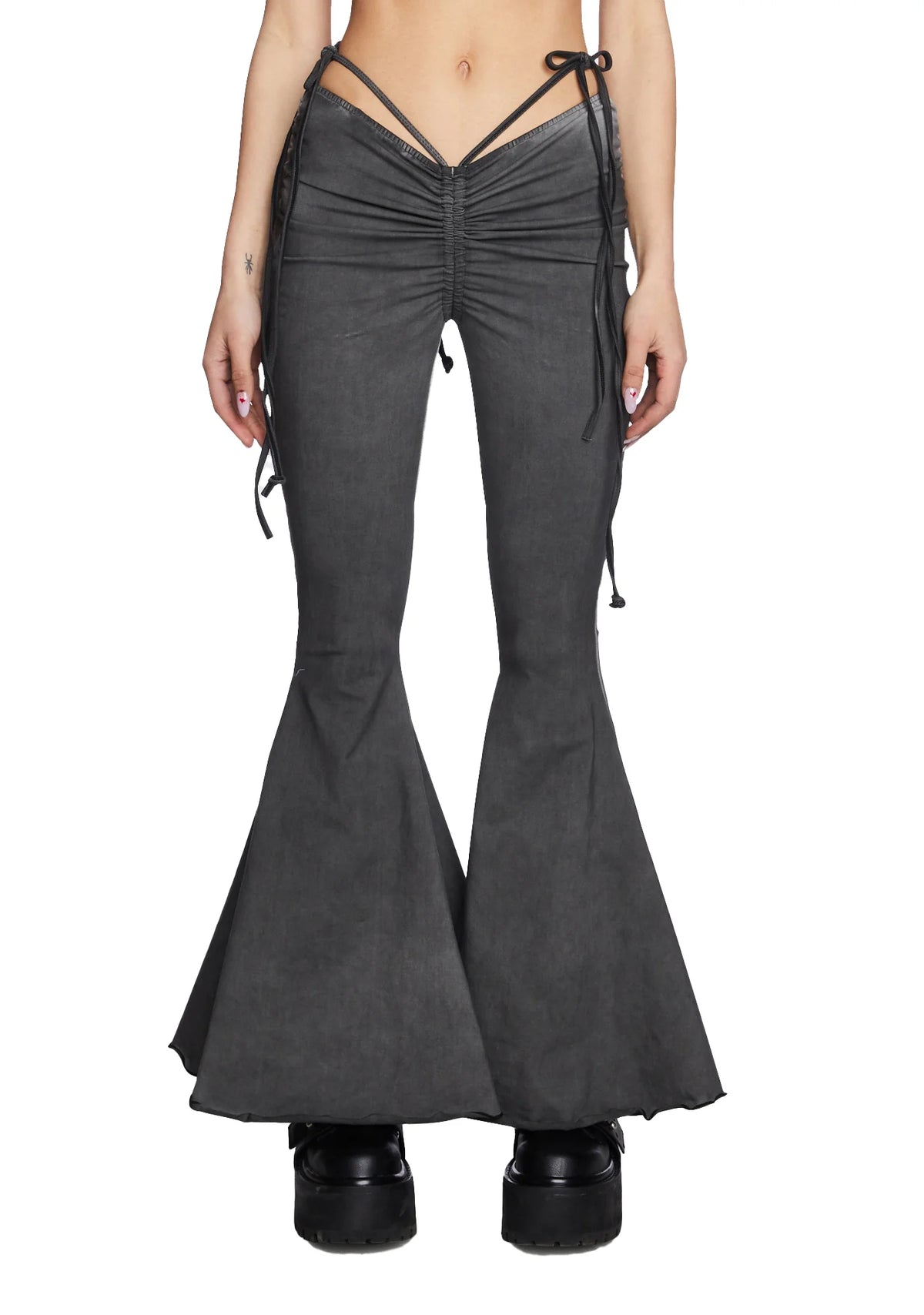 Reverb V-Cut Washed Bell Bottoms