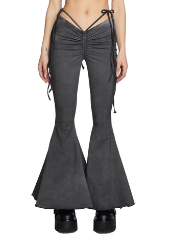 Reverb V-Cut Washed Bell Bottoms
