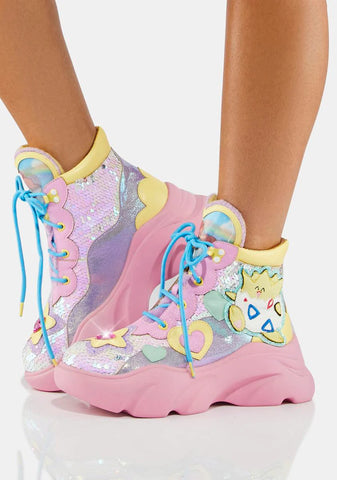 Sparkly Fun Platform Boots