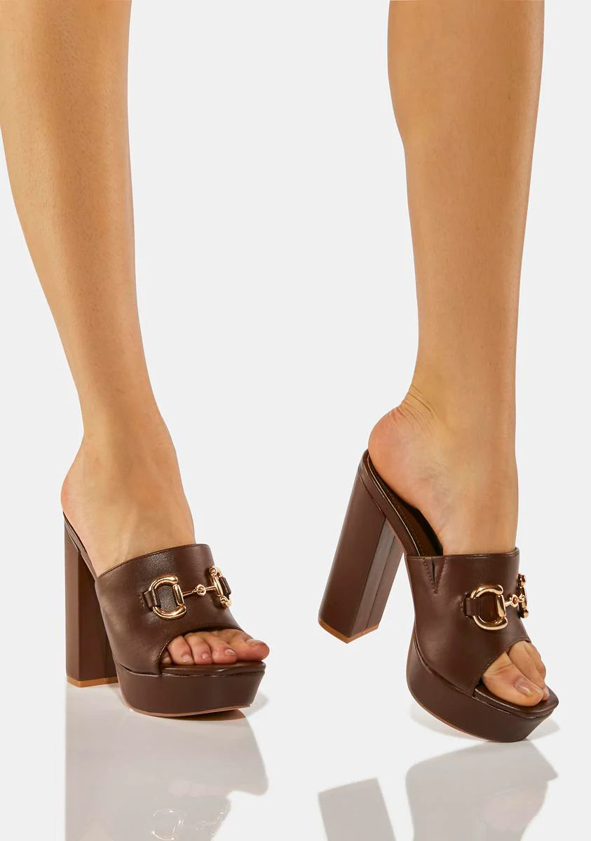 Cocoa Clear To See Platform Heels