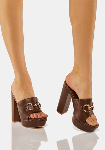 Cocoa Clear To See Platform Heels
