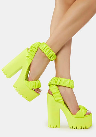 Yellow Ingra Platform Heels