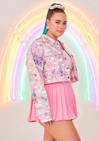 Truly Divine Skies Twill Trucker Jacket