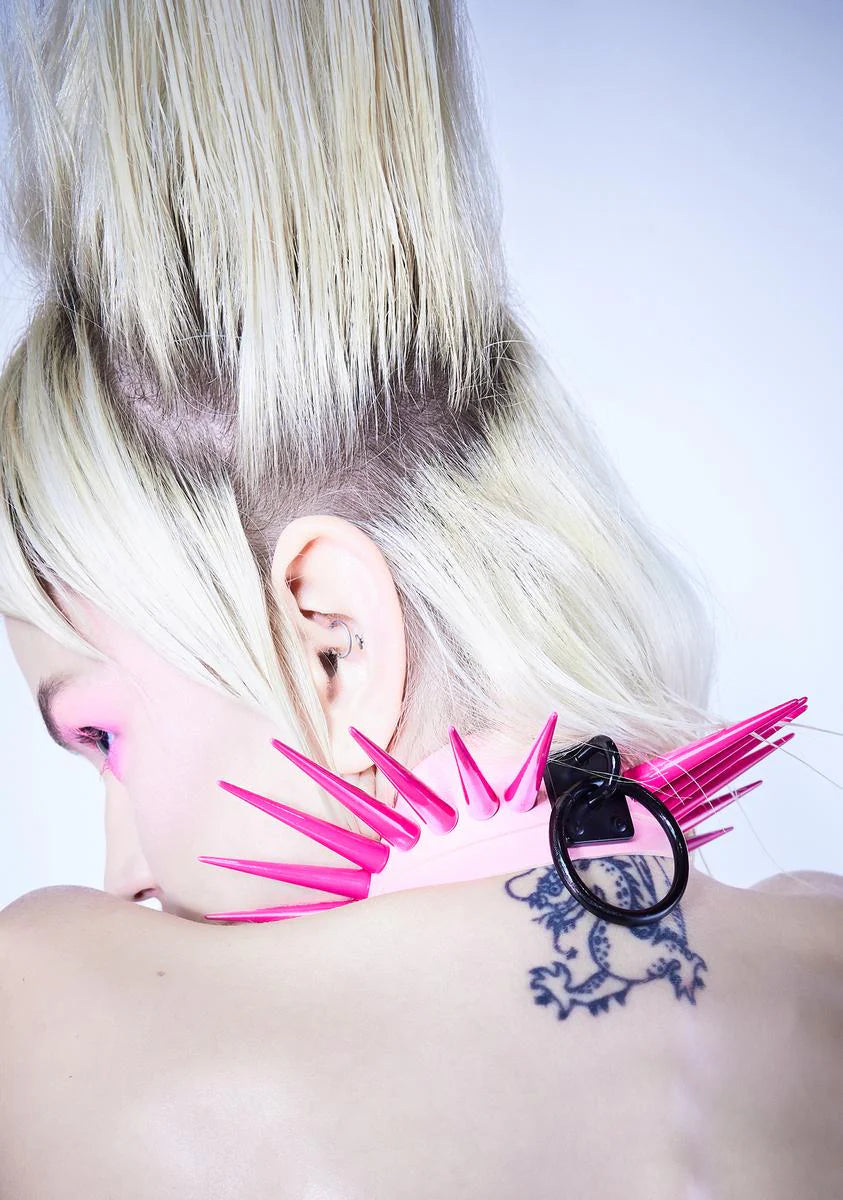 Pink Powerpunk Spiked Collar