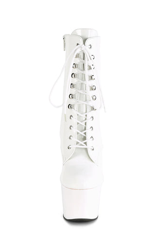 Adore-1020 Platform Ankle Boots-White