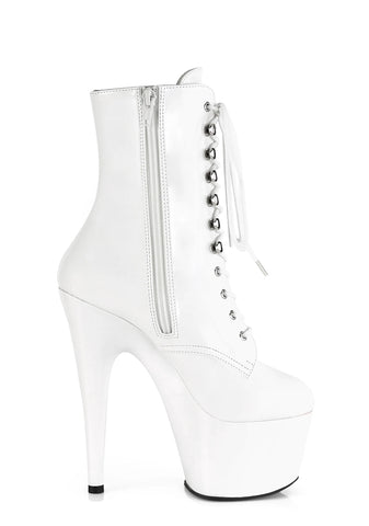 Adore-1020 Platform Ankle Boots-White