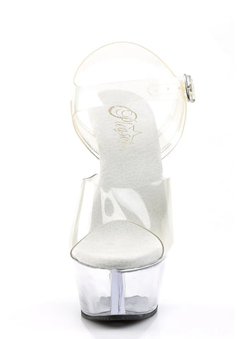 Kiss-208 Platform Ankle Strap Sandals-Clear