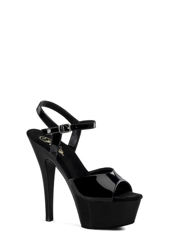 Kiss-209 Platform Ankle Strap Sandals-Black