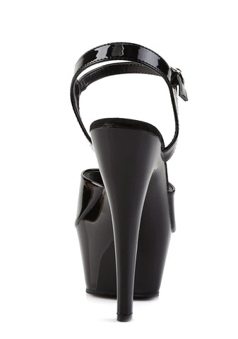 Kiss-209 Platform Ankle Strap Sandals-Black