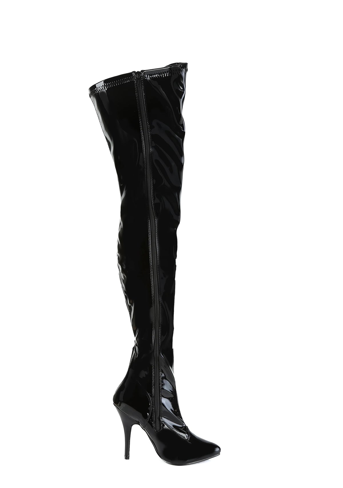 Seduce-3000 Thigh High Boots-Black