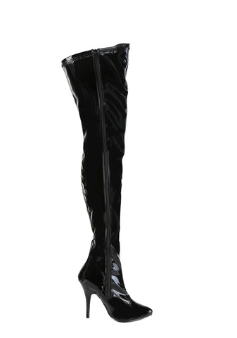 Seduce-3000 Thigh High Boots-Black