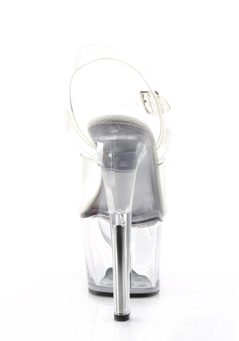 Sky-308 Platform Ankle Strap Sandals-Clear