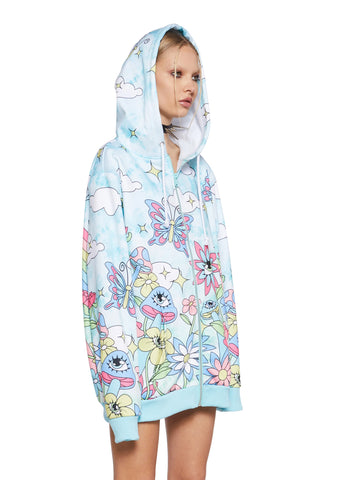 Happy Go Lucky Zip-Up Hoodie