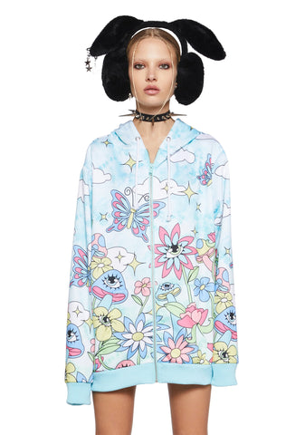 Happy Go Lucky Zip-Up Hoodie