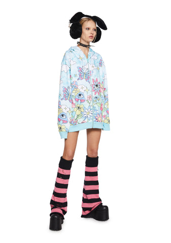 Happy Go Lucky Zip-Up Hoodie