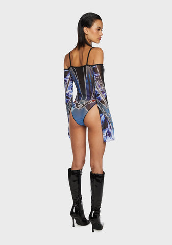 Obsession Off Shoulder Mesh Bodysuit