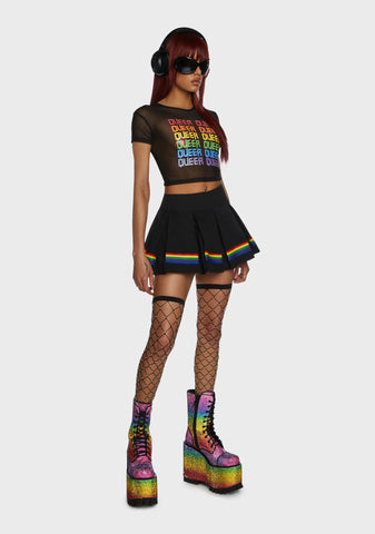 Strutting By Life Pleated Skirt