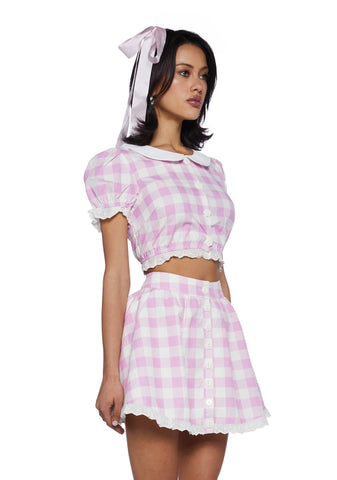 Smore Sweetness Gingham Blouse