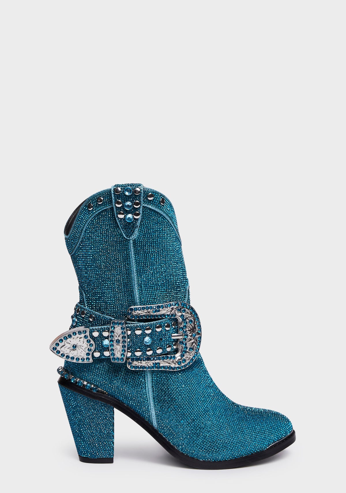 Sheriff Shine Cowboy Boots - Teal