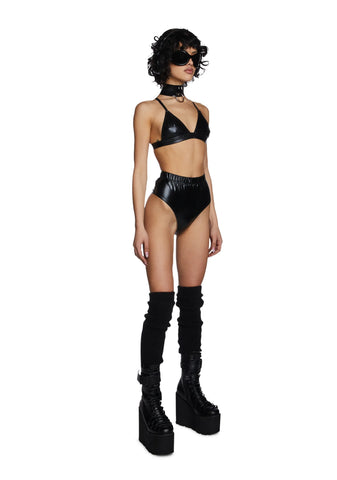 Wicked Cosmic Ace Metallic Bra Top