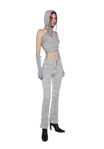 Filter Unisex Denim Jeans With Raw Edge Strips