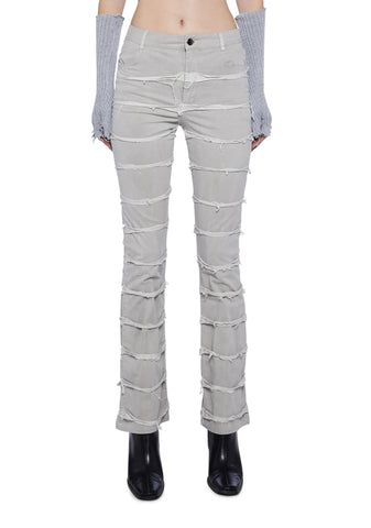 Filter Unisex Denim Jeans With Raw Edge Strips