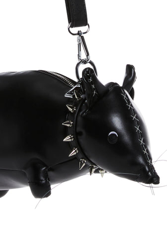 Stitched Gutter Punk Rat Crossbody Purse