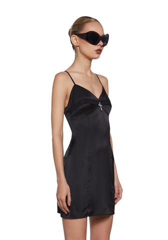 Dark N Dainty Mini Slip Dress