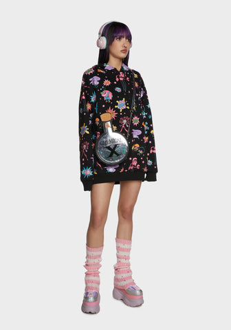Mojo Mayhem Oversized Graphic Hoodie
