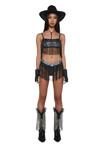 Dark Rave Rodeo Cowgirl Costume