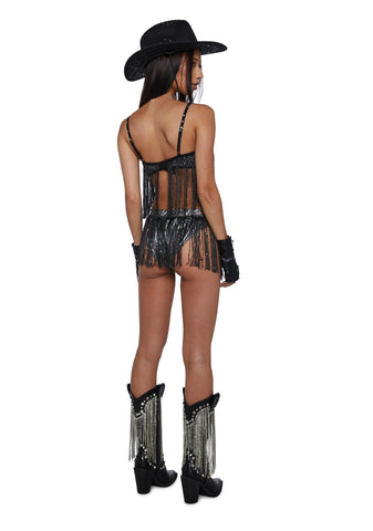 Dark Rave Rodeo Cowgirl Costume