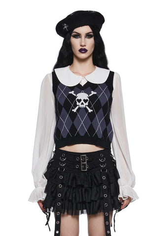 Uncharm School Argyle Sweater Vest