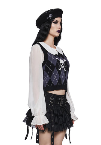 Uncharm School Argyle Sweater Vest