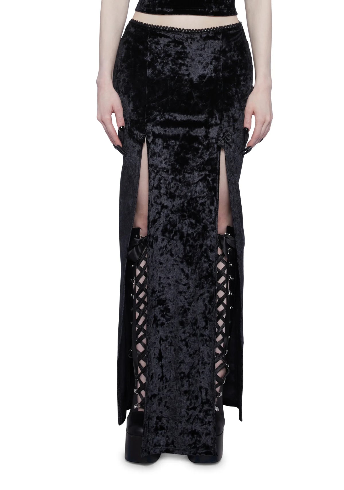 Time Stands Still Maxi Skirt-Black