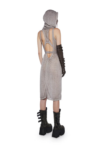 Filter Hooded Jersey Tunic Dress
