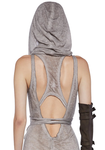 Filter Hooded Jersey Tunic Dress