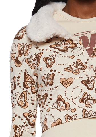 Rep The Realest Butterfly Cardigan