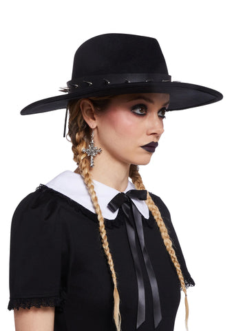 Wayward Soul Spiked Wide Brim Hat