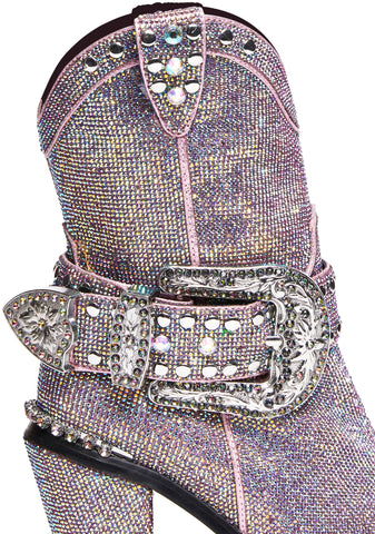 Sheriff Shine Cowboy Boots - Mauve