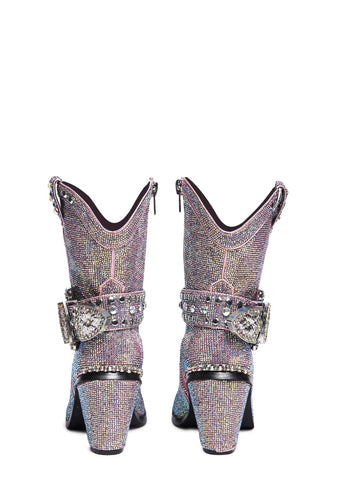 Sheriff Shine Cowboy Boots - Mauve