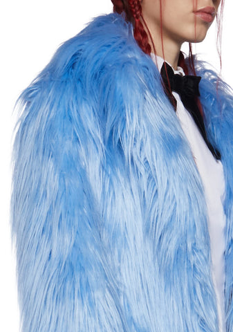 Sky Recipe For Disaster Faux Fur Coat