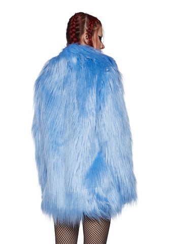 Sky Recipe For Disaster Faux Fur Coat