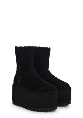 Atmosphere Fleece Lined Suede Platform Boots