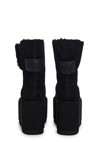 Atmosphere Fleece Lined Suede Platform Boots