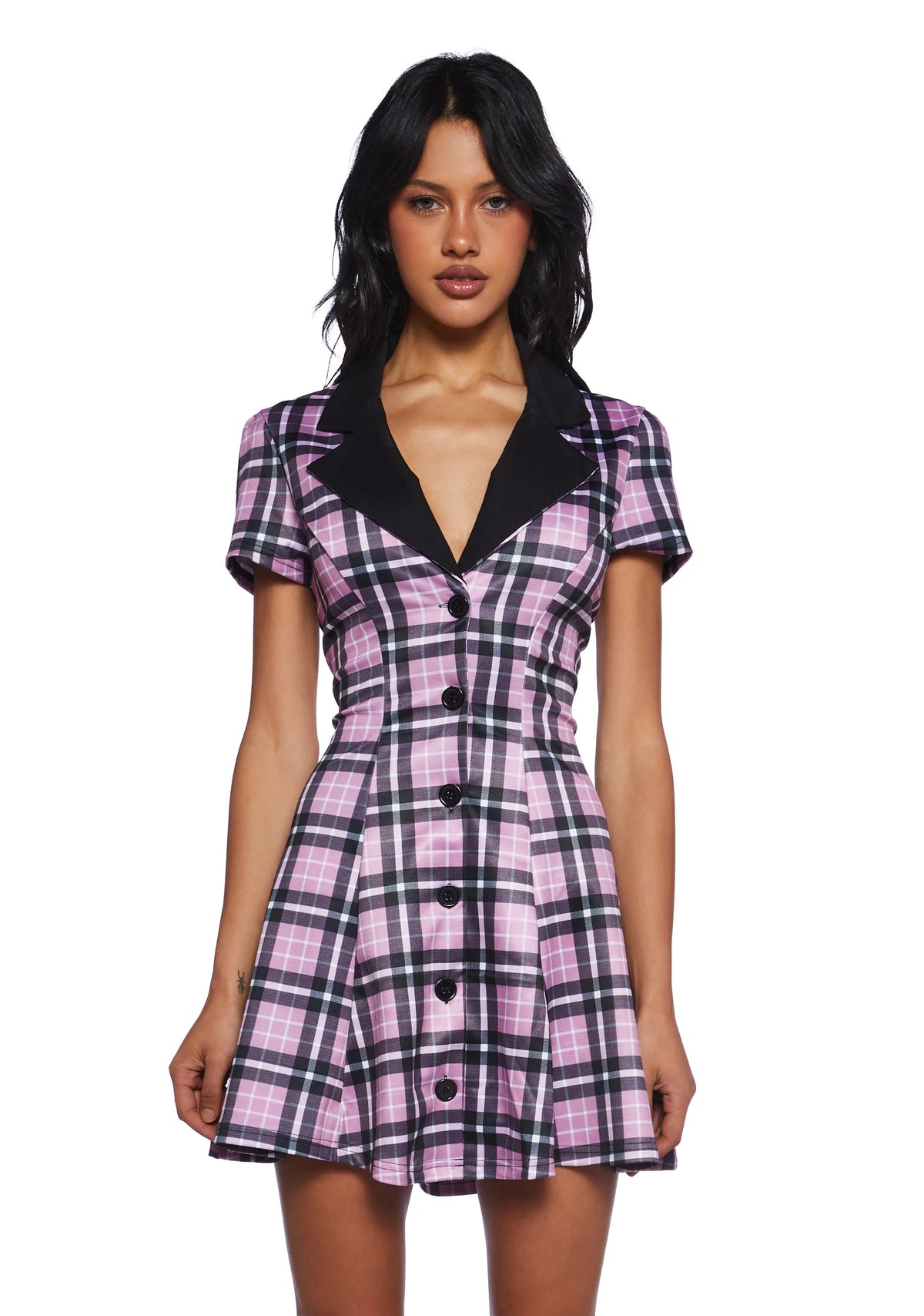 Baby You Don't Exist Plaid Dress